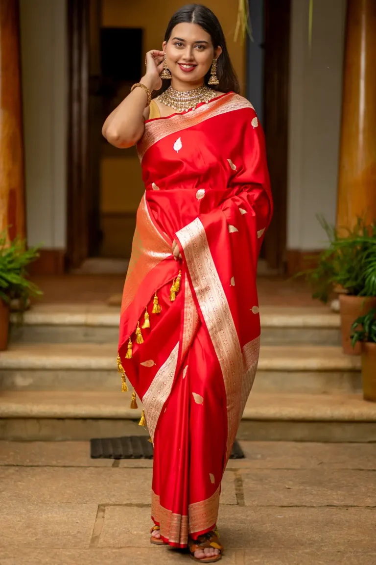 premium maroon red banarasi silk saree i love sarees6